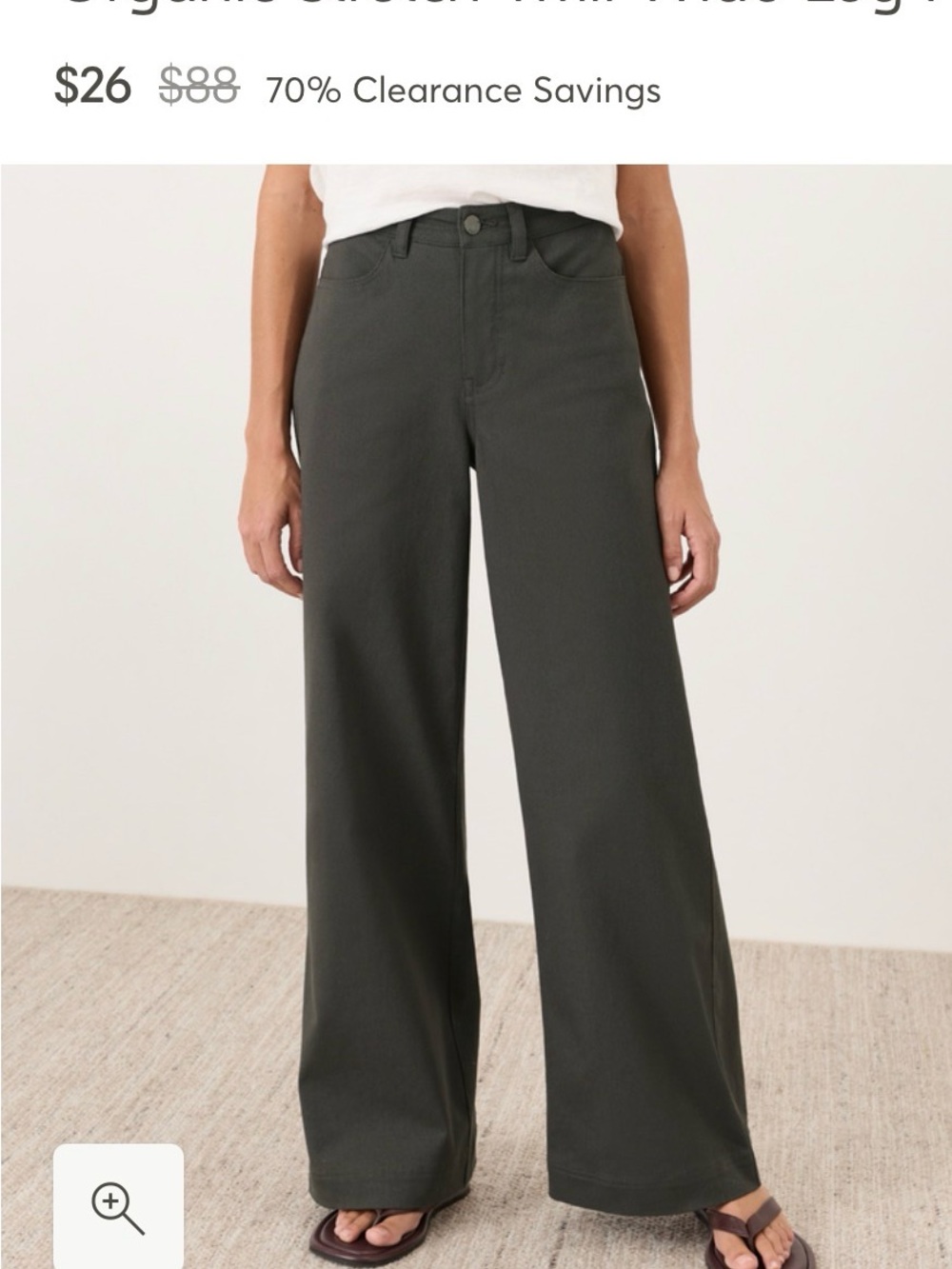 Pact Wide-Leg Jeans in Dark Olive